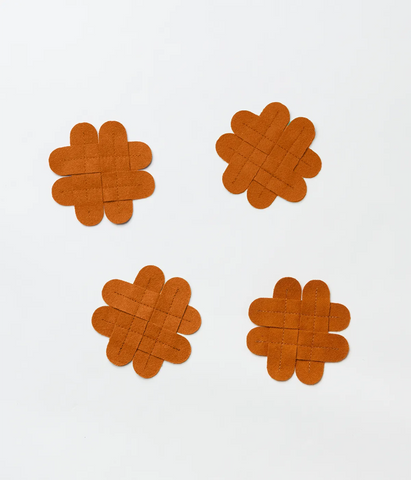 Bases de Copos Rattan Pack 4