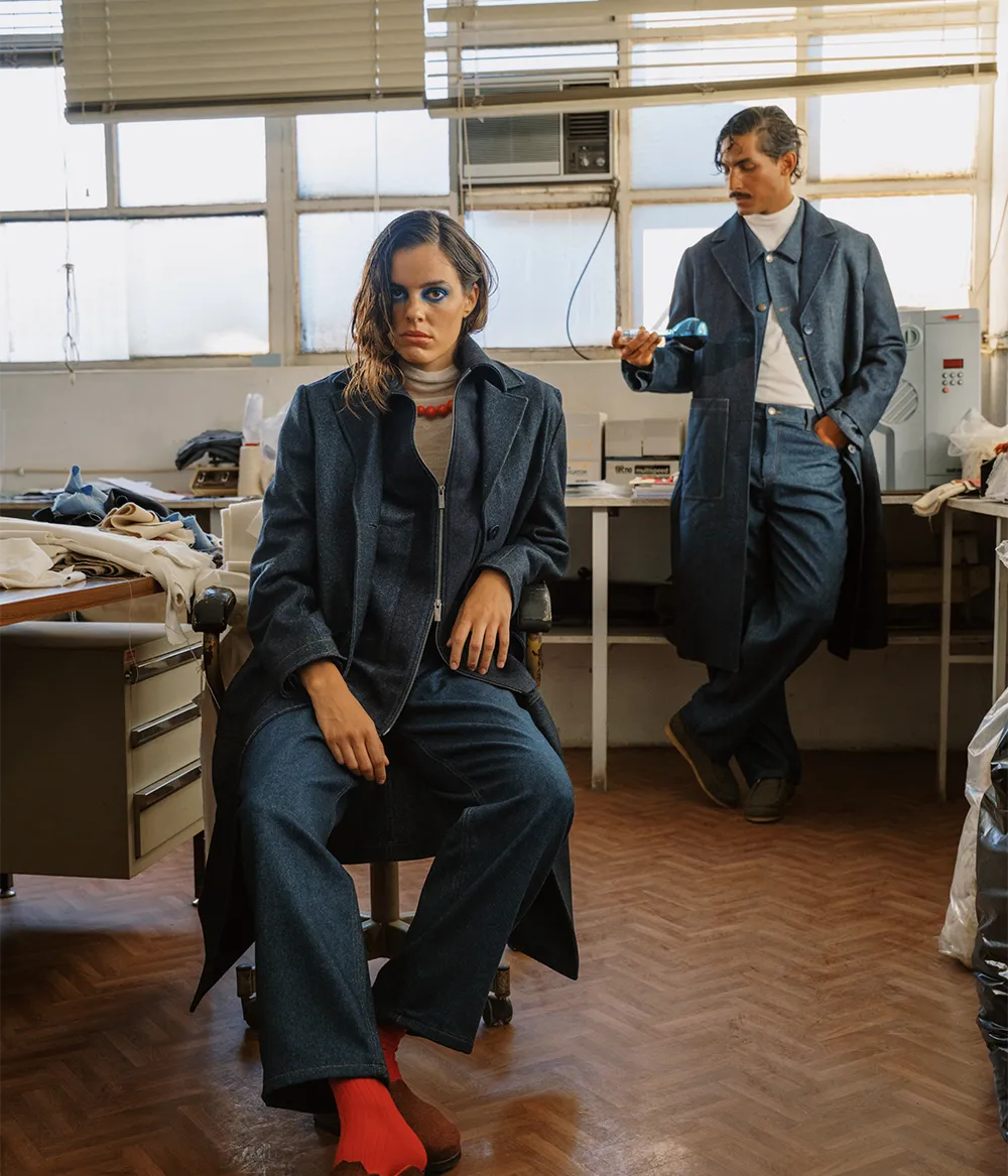 Calças Direitas Denim