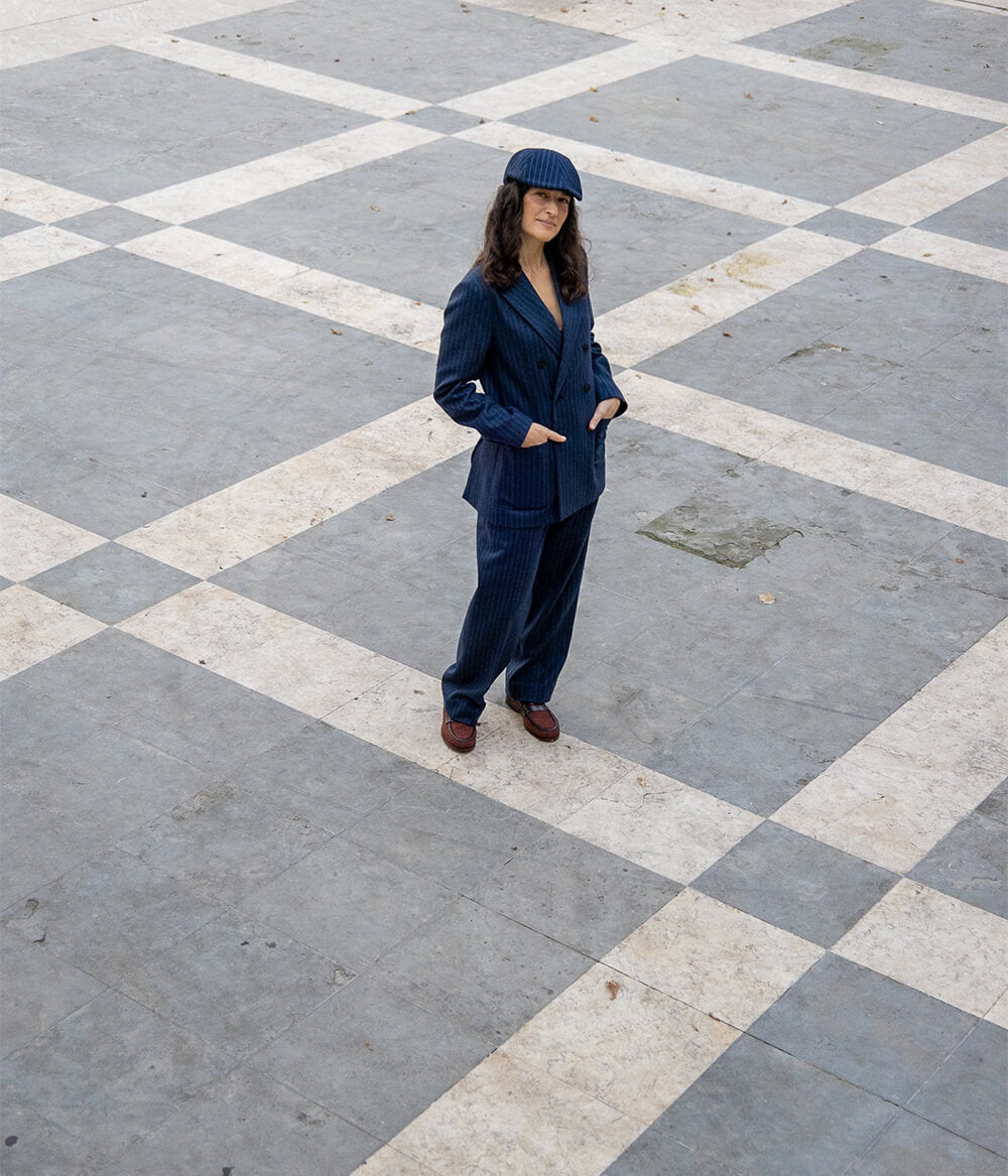 Calças Risca de Giz