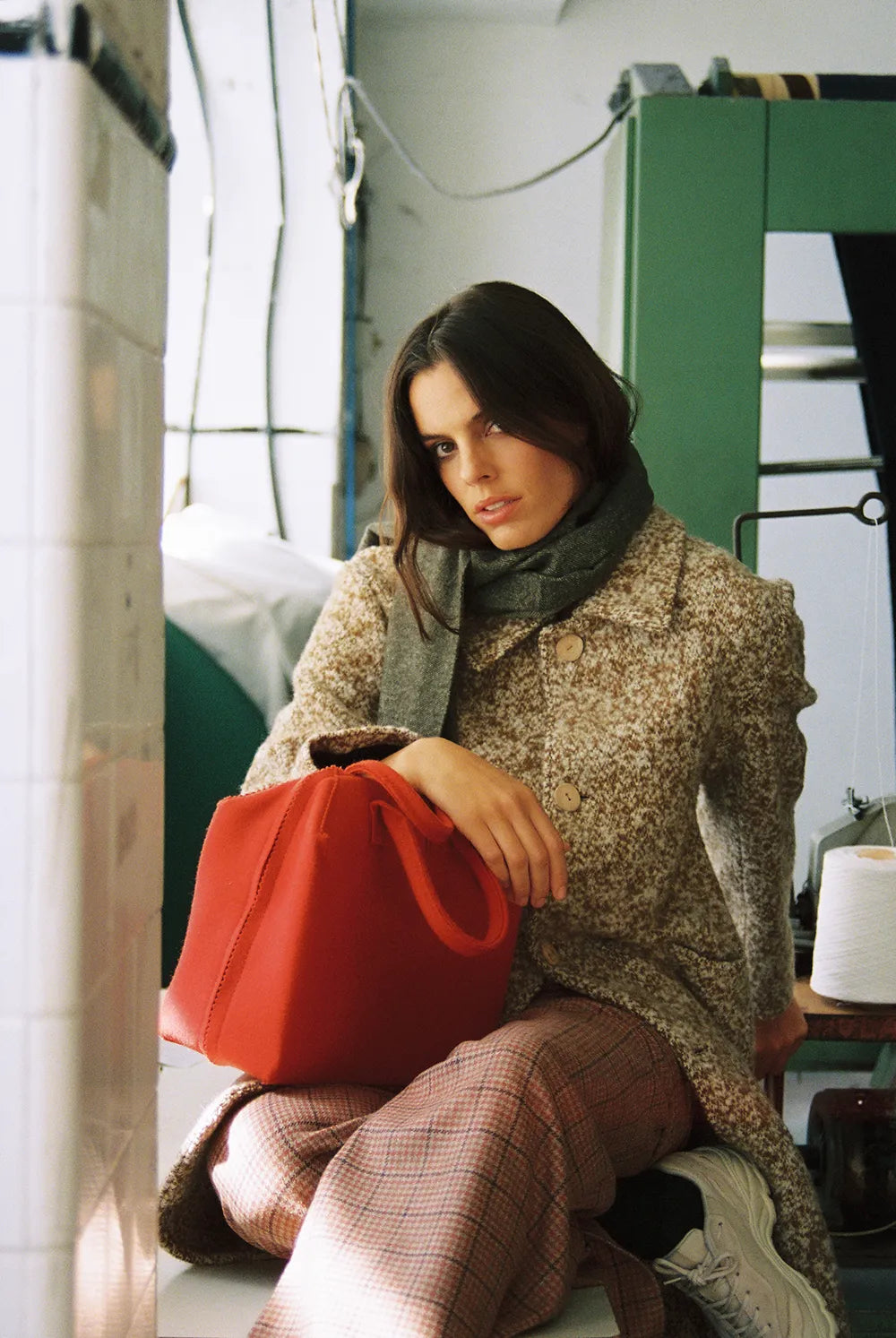 Sobretudo Botões Bouclé