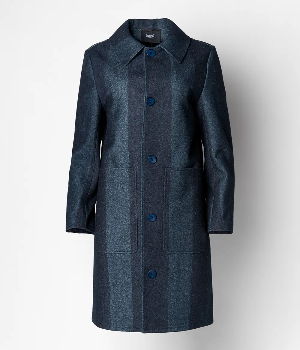 Sobretudo Botões Burel Denim