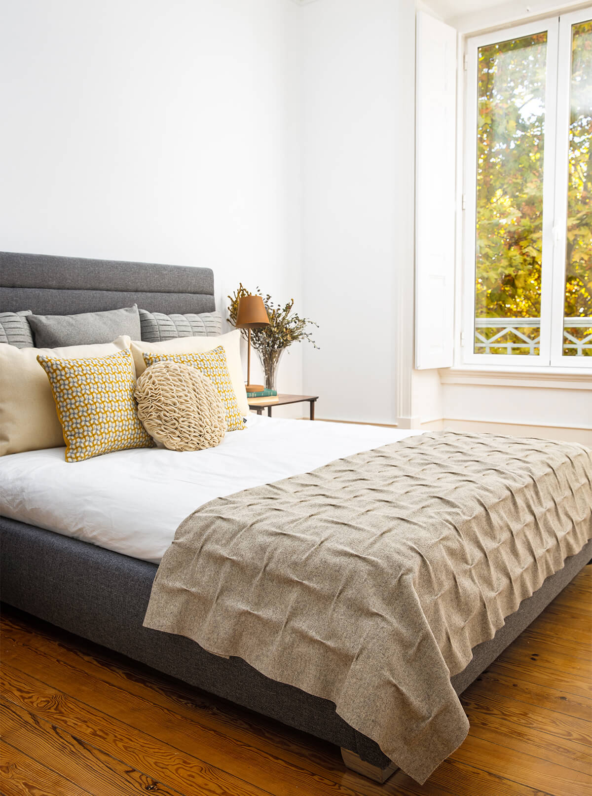 Fundo de Cama Drapeado Cruz